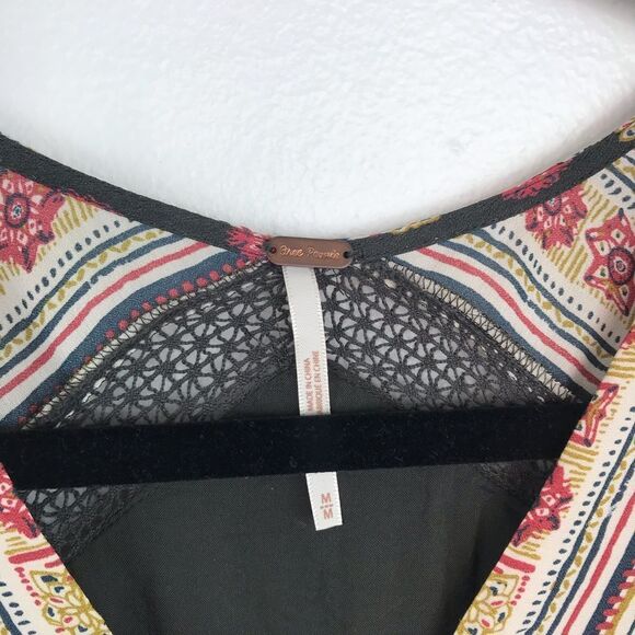 Free people bohemian printed pebble rain peasant dress - Picture 5 of 7